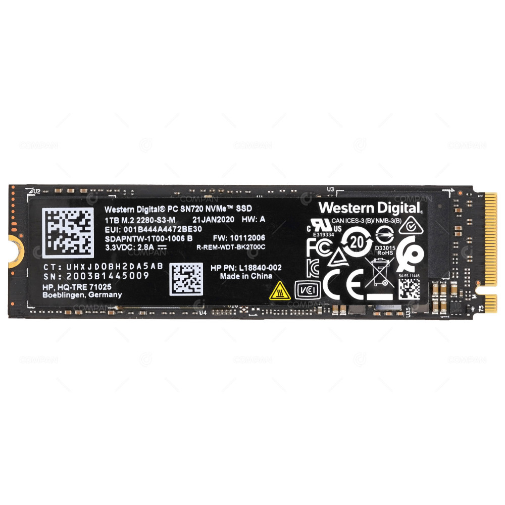 L18840-002  HP 1TB M.2 2280 PCIE 3.0 X4 NVME SSD